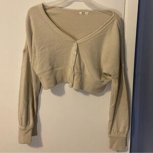 Ardene Cream Cropped Cardigan